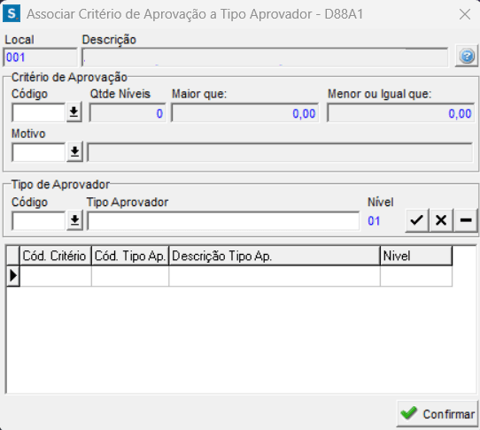 Associar critério