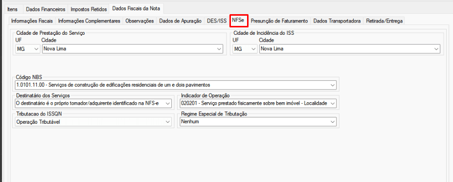 Imagens NFSe
