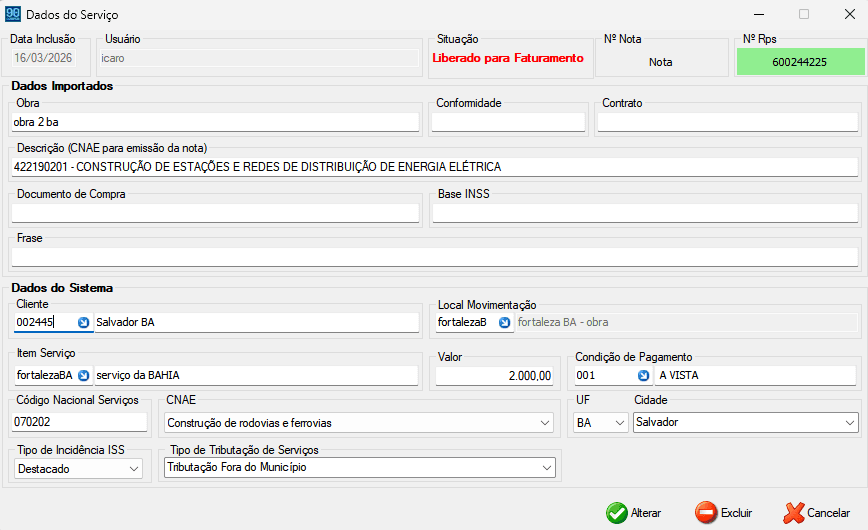 Faturamento