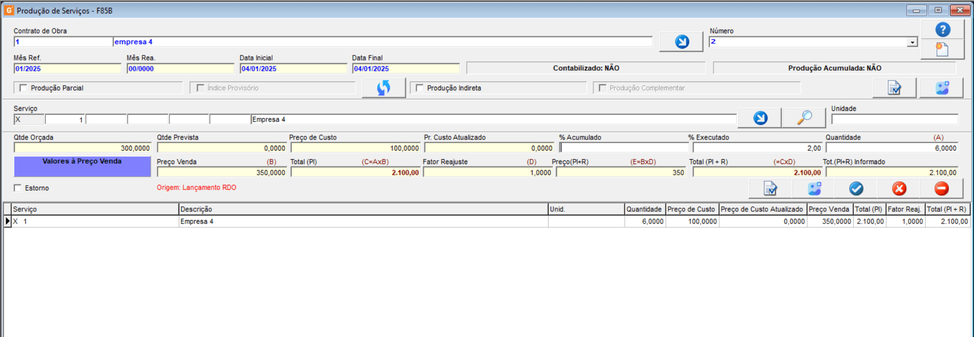 Produção erp