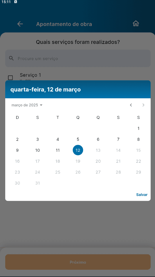 Seleção de data